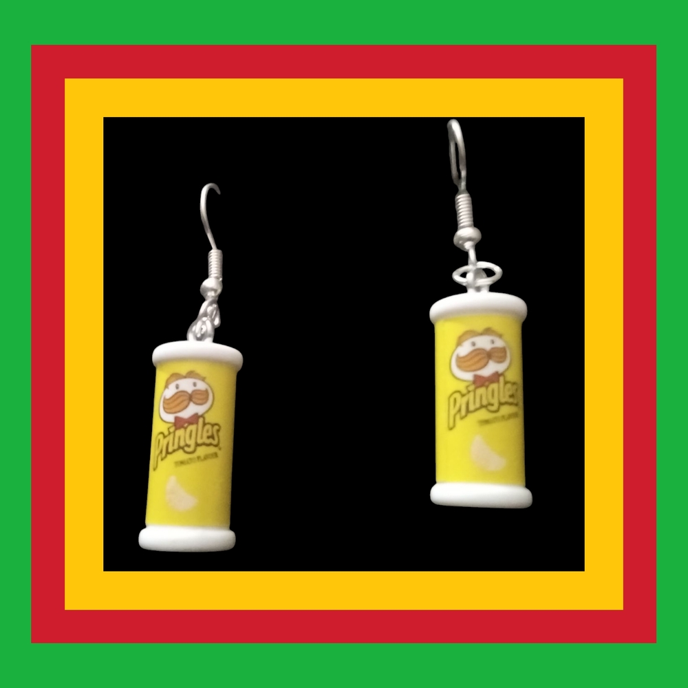 Yellow and White Beer Mug Earrings for Festive Occasions